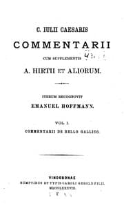 Tapa de C. Iulii Caesaris Commentarii: cum supplementis A. Hirtii et aliorum