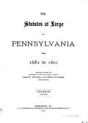 Tapa de The statutes at large of Pennsylvania from 1682 to 1801