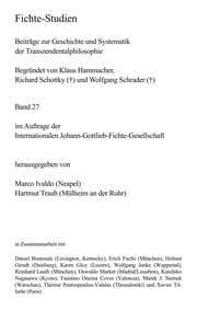 Tapa de Die Sittenlehre J.G. Fichtes, 1798-1812