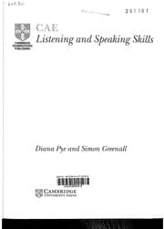 Tapa de CAE listening and speaking skills