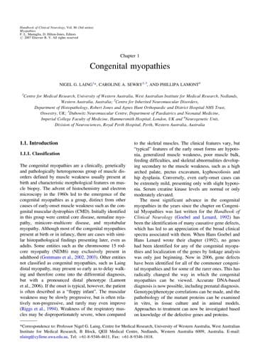 Tapa de Myopathies