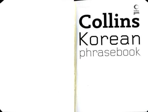 Tapa de Collins Korean phrasebook