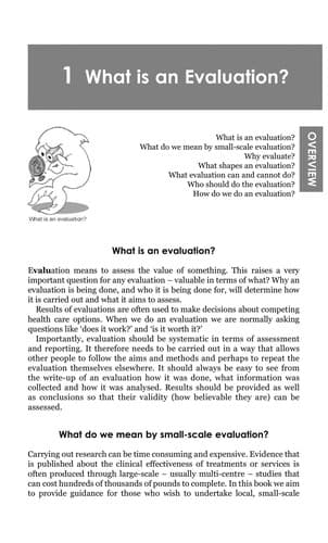 Tapa de Small-scale evaluation in health