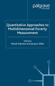 Tapa de Quantitative approaches to multidimensional poverty measurement