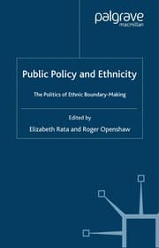 Tapa de Public policy and ethnicity