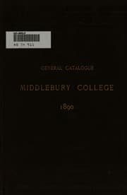 Tapa de Catalogue of the Officers and Alumni of Middlebury College in Middlebury ...