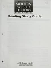 Tapa de McDougal Littell World History: Patterns of Interaction: Reading Study Guide Grades 9-12 Modern World History (Poi Whist)