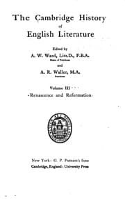 Tapa de The Cambridge history of English literature