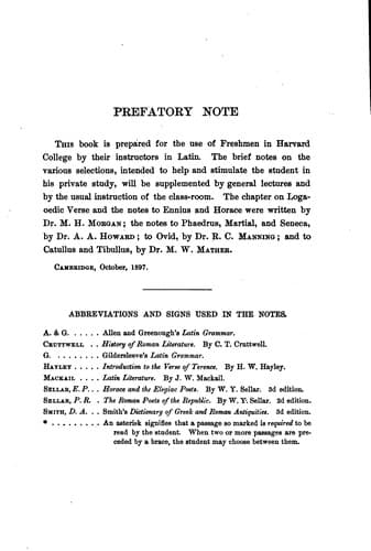 Tapa de Selections from Latin Poets: With Brief Notes