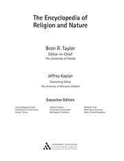 Tapa de The encyclopedia of religion and nature