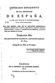 Tapa de Itinerario descriptivo de las provincias de España: Y de sus islas y ...