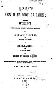 Tapa de Bohn's New hand-book of games: comprising whist, by Deschapelles, Matthews ...