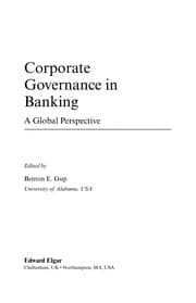 Tapa de Corporate governance in banking
