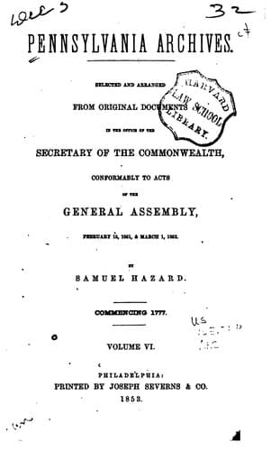 Tapa de Pennsylvania Archives