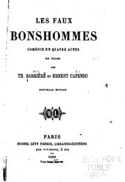 Tapa de Les faux bonshommes: comédie en quatre actes en prose