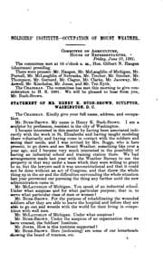 Tapa de Soldiers' Institute--Occupation of Mount Weather: Hearings Before the ...
