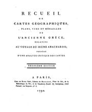 Tapa de Recueil de cartes géographiques, plans, vues et médailles de l'ancienne Grèce, relatifs au ...