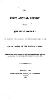 Tapa de Annual Report of the American Society for Promoting the Civilization and General Improvement of ...