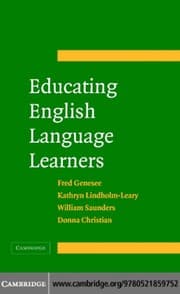 Tapa de Educating English language learners