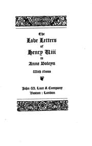 Tapa de The Love Letters of Henry VIII to Anne Boleyn: With Notes