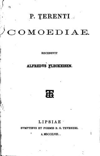 Tapa de P. Terenti comoediae