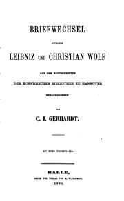 Tapa de Briefwechsel zwischen Leibniz und Christian Wolf