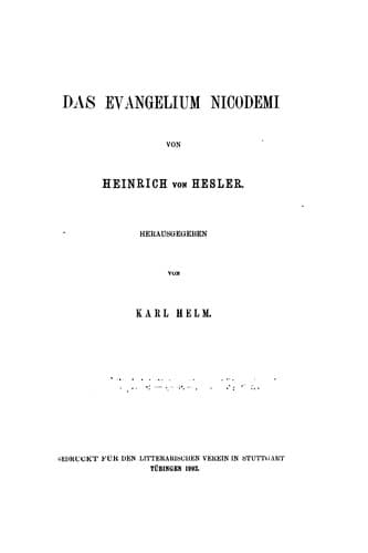 Tapa de Das Evangelium Nicodemi