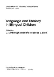 Tapa de Language and literacy in bilingual children