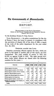 Tapa de Annual Report of the Police Commissioner for the City of Boston