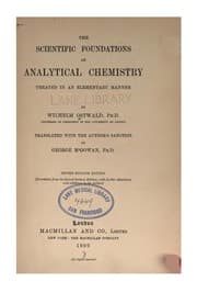 Tapa de The scientific foundations of analytical chemistry