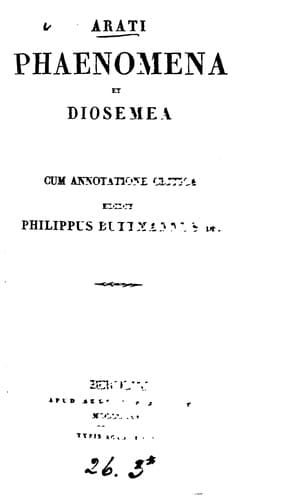 Tapa de Arati phaenomena et diosemea