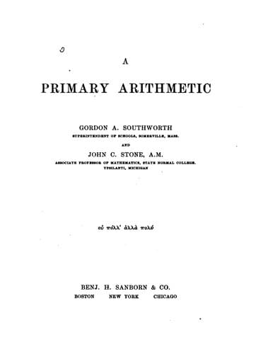 Tapa de A Primary Arithmetic
