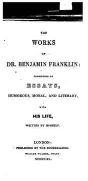 Tapa de The works of dr. Benjamin Franklin: consisting of Essays, humorous, moral, and literary, with ...