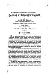 Tapa de Handbuch der katholischen Dogmatik, von M.J. Scheeben (fortgesetzt von L. Atzberger).