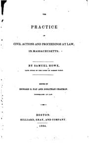 Tapa de The Practice in Civil Actions and Proceedings at Law, in Massachusetts
