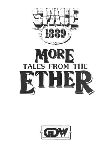 Tapa de Space 1889: More Tales from the Ether