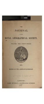 Tapa de The Journal of the Royal Geographical Society ...