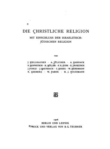 Tapa de Die christliche Religion