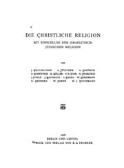 Tapa de Die christliche Religion
