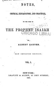 Tapa de Notes, critical, explanatory, and practical, on the book of the prophet Isaiah
