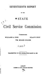 Tapa de Report of the State Civil Service Commission
