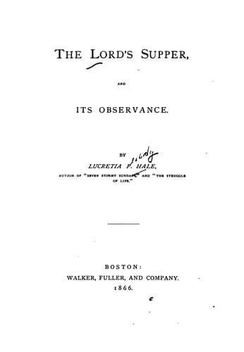 Tapa de The Lords̓ Supper: And Its Observance