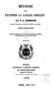Tapa de Méthode pour étudier la langue grecque