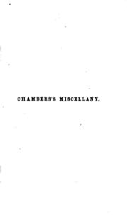 Tapa de Chambers's Miscellany of Useful and Entertaining Tracts