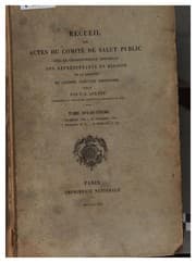 Tapa de Recueil des actes du Comité de salut public