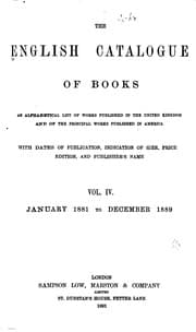 Tapa de The English Catalogue of Books: Books Issued in the United Kingdom
