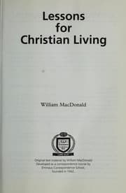 Tapa de Lessons For Christian Living