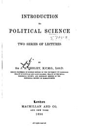Tapa de Introduction to Political Science: Two Series of Lectures by Sir J. R. Seeley