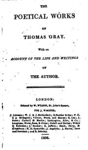 Tapa de The Poetical Works of Thomas Gray.: With an Account of the Life and Writings ...