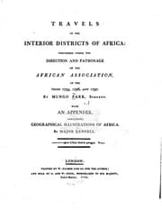 Tapa de Travels in the Interior Districts of Africa: Performed Under the Direction ...